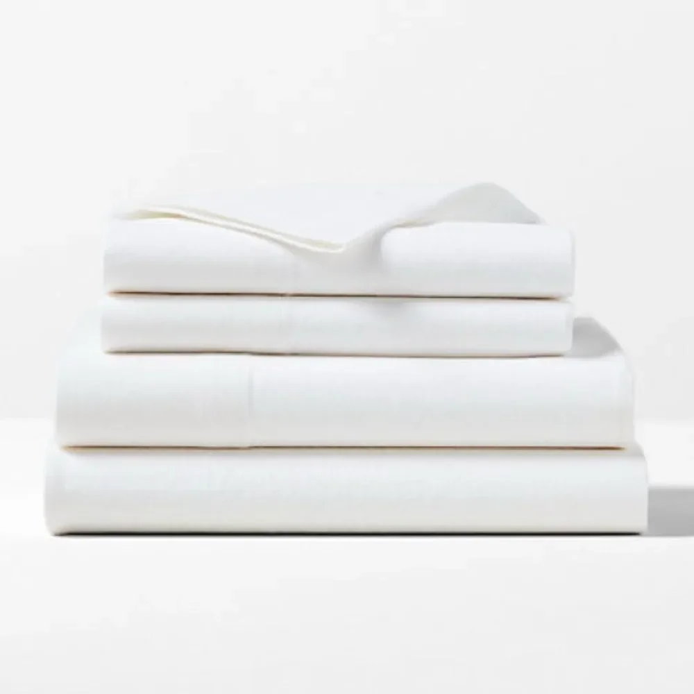 Ralph Lauren RL Linen Solid King Flat Sheet in Tux White, New